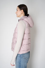 Tonet Goose Down Padded Hooded Vest in Pastel Lilac