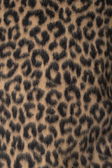 Odeeh Wool Alpaca Mini Skirt in Caramel and Black Leopard Print