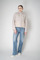 Tonet Quilted Bouclé Merino Wool Hooded Jacket in Clay