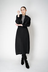 Pleats Please Issey Miyake Monthly Colors: October A-line Midi Skirt in Black
