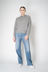 Peserico Wool Alpaca Knit Hooded Sweater in Grey
