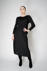 Pleats Please Issey Miyake Monthly Colors: October A-line Midi Skirt in Black