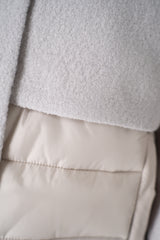 Tonet Quilted Bouclé Merino Wool Hooded Jacket in Clay