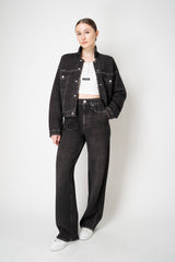 Rag & Bone Miramar Mallow Trucker Scuba Jacket in Black Wash
