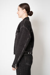 Rag & Bone Miramar Mallow Trucker Scuba Jacket in Black Wash