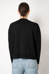 D. Exterior V-neck Knit Lurex Cardigan in Black