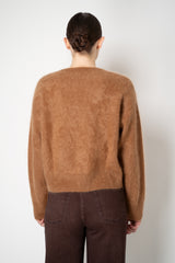 Rag & Bone Jada Brushed Cashmere Crewneck Sweater in Dark Camel