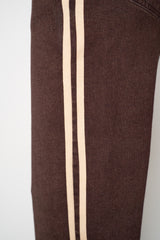 Rag & Bone Miramar Terry Wide-Leg Track Pants in Chocolate Brown