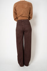 Rag & Bone Miramar Terry Wide-Leg Track Pants in Chocolate Brown