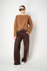 Rag & Bone Jada Brushed Cashmere Crewneck Sweater in Dark Camel