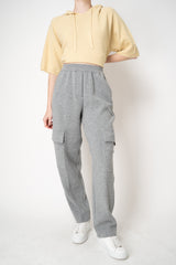 Fabiana Filippi Wool Knitted Cargo Pants in Grey