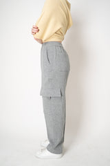 Fabiana Filippi Wool Knitted Cargo Pants in Grey
