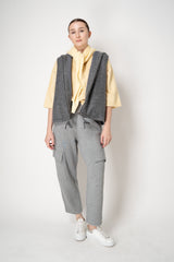 Fabiana Filippi Wool Viscose Knit Dropped Shoulder Sweater in Yellow