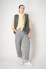Fabiana Filippi Wool Viscose Knit Dropped Shoulder Sweater in Yellow