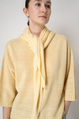 Fabiana Filippi Sequin Embellished Silk Wool Triangle Scarf in Yellow
