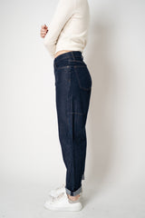 Rag & Bone Featherweight Stevie Slim Tapered Barrel Jeans in Dark Blue Wash