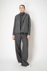 Fabiana Filippi Sequin Knitted Fabric Hooded Padded Vest in Grey