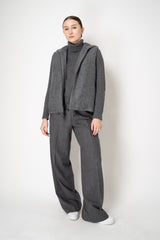 Fabiana Filippi Sequin Knitted Fabric Hooded Padded Vest in Grey