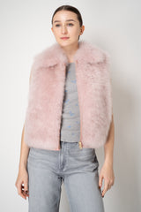 Manzoni 24 Fluffy Brushed Cashmere Vest in Pink