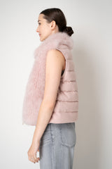 Manzoni 24 Fluffy Brushed Cashmere Vest in Pink