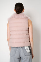 Manzoni 24 Fluffy Brushed Cashmere Vest in Pink