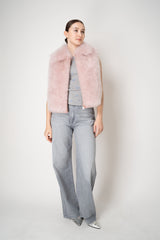 Manzoni 24 Fluffy Brushed Cashmere Vest in Pink