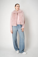 Manzoni 24 Fluffy Brushed Cashmere Vest in Pink