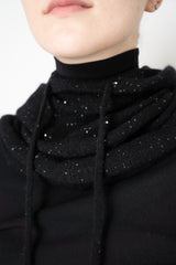 Fabiana Filippi Sequin Knitted Balaclava in Black