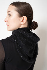Fabiana Filippi Sequin Knitted Balaclava in Black