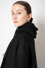 Fabiana Filippi Sequin Knitted Balaclava in Black