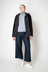 Rocco Ragni Reversible Hooded Shearling Coat with Side Straps in Anthracite