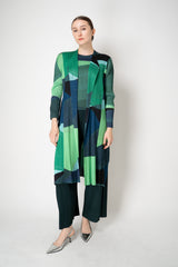 Pleats Please Issey Miyake Monthly Colors: October Wide Leg Pants in Dark Green