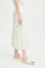 Annette Gortz Technical Canvas Skirt in Off-White