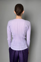 Pleats Please Issey Miyake Soft Pleats Shirt in Light Purple- Ashia Mode- Vancouver, BC