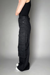 Self-Portrait Cargo Jeans in Black