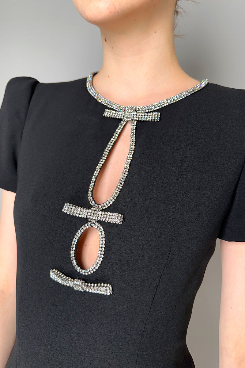 Self-Portrait Crepe "Diamante" Midi Dress Vancouver. Shop Online or in Store. 