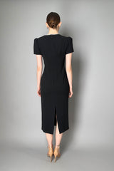 Self-Portrait Crepe "Diamante" Midi Dress Vancouver. Shop Online or in Store. 