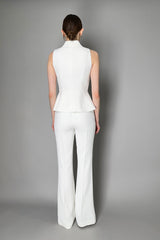 Self-Portrait Crepe Jumpsuit in White Vancouver. Shop Online or in Store.