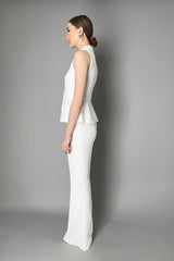 Self-Portrait Crepe Jumpsuit in White