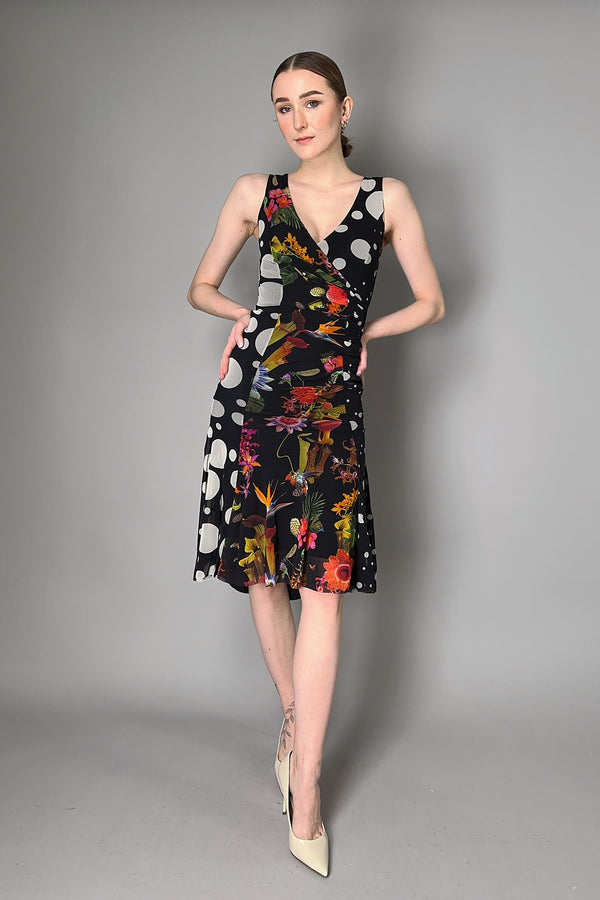 Fuzzi Floral Polka-Dot Stretch Tulle Dress- Ashia Mode- Vancouver, BC