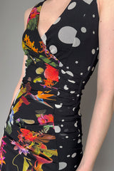Fuzzi Floral Polka-Dot Stretch Tulle Dress Vancouver. Shop Online or in Store.