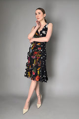 Fuzzi Floral Polka-Dot Stretch Tulle Dress- Ashia Mode- Vancouver, BC