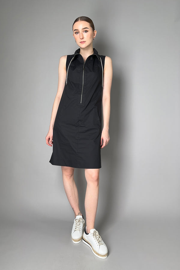 Tonet Sleeveless Cotton Midi Dress in Black