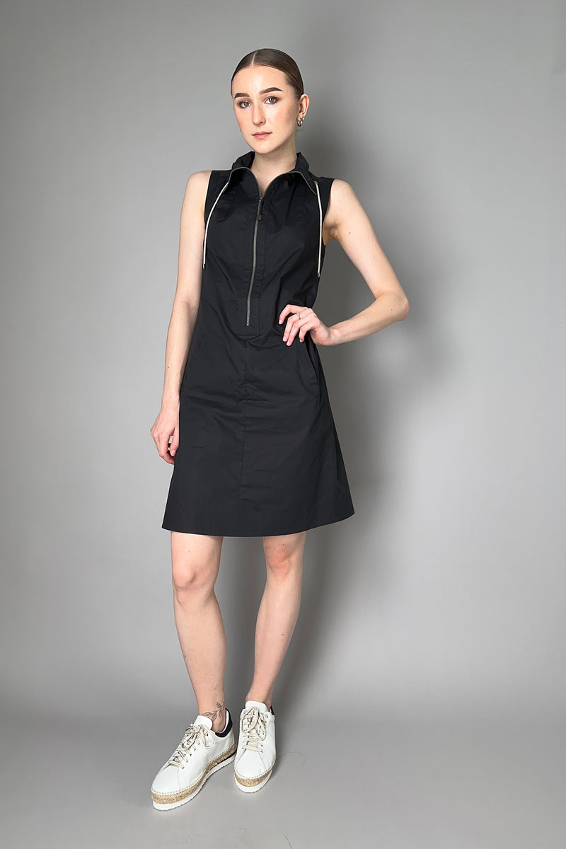 Tonet Sleeveless Cotton Midi Dress in Black
