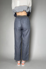 Tonet Pull-On Linen Pants in Steel Blue-Grey