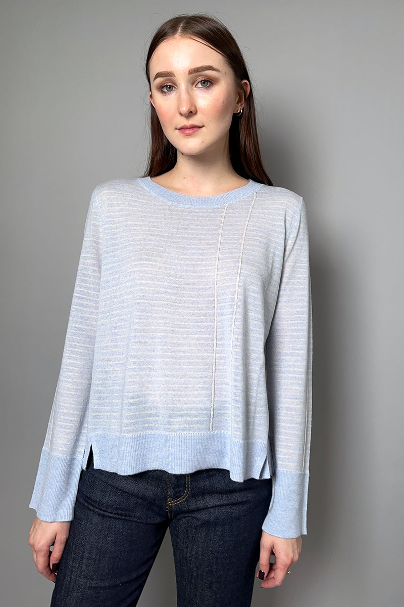 Tonet Striped Merino Wool Sweater in Sky Blue - Ashia Mode – Vancouver, BC