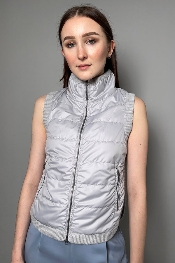 Tonet Fitted Padded Vest in Light Grey - Ashia Mode – Vancouver, BC