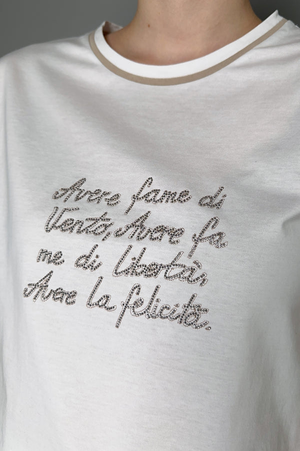 Tonet "Avere La Felicitá" T-Shirt in White