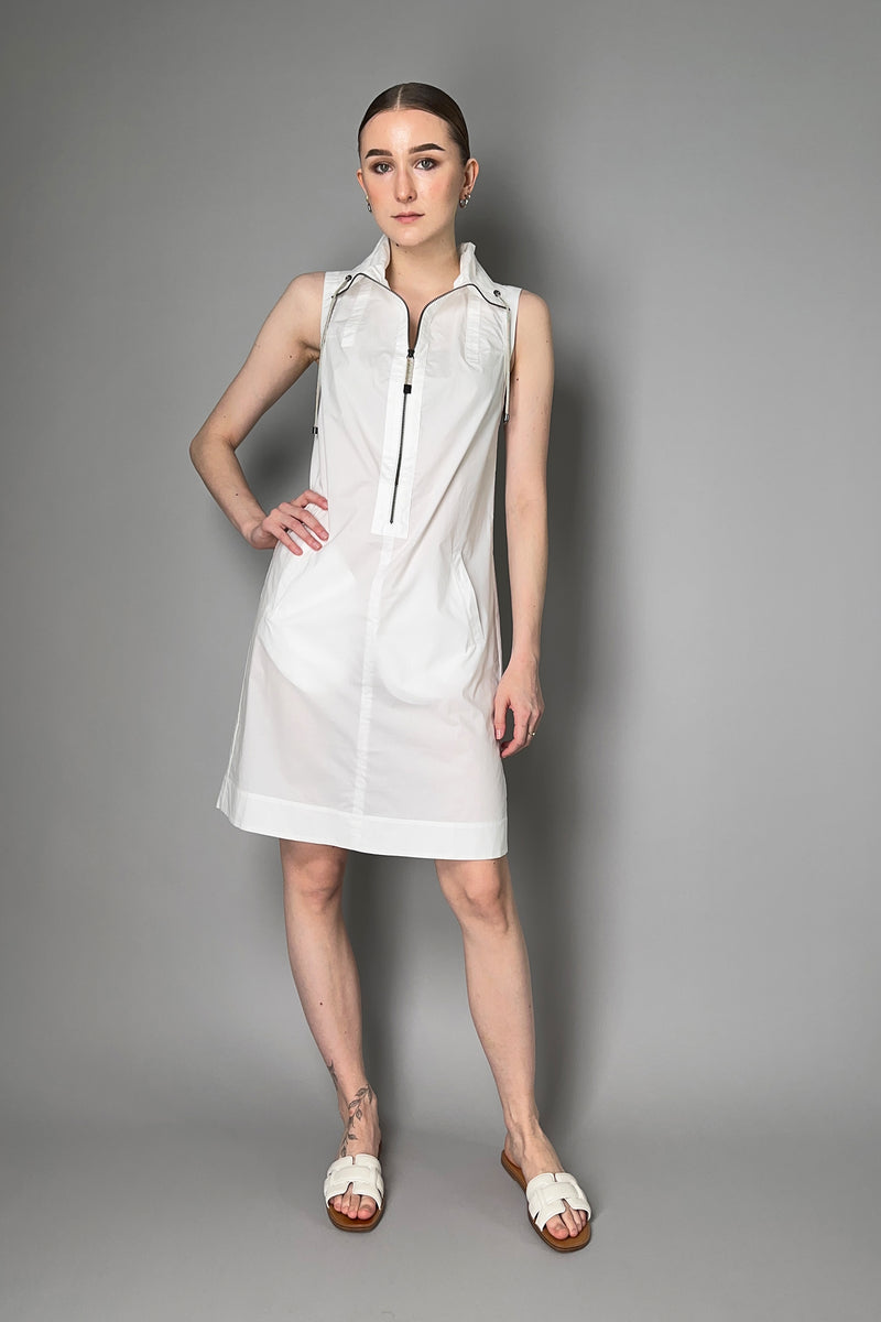 Tonet Sleeveless Cotton Midi Dress in White
