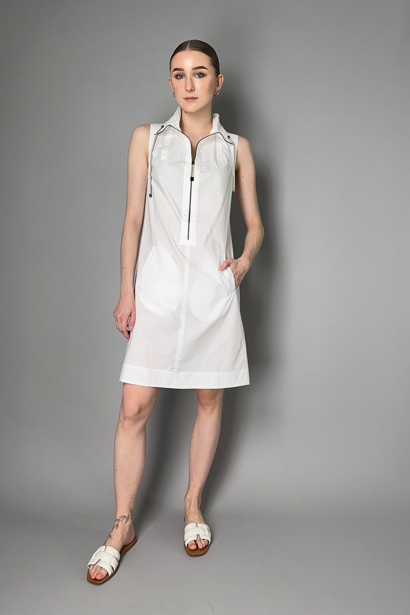 Tonet Sleeveless Cotton Midi Dress in White